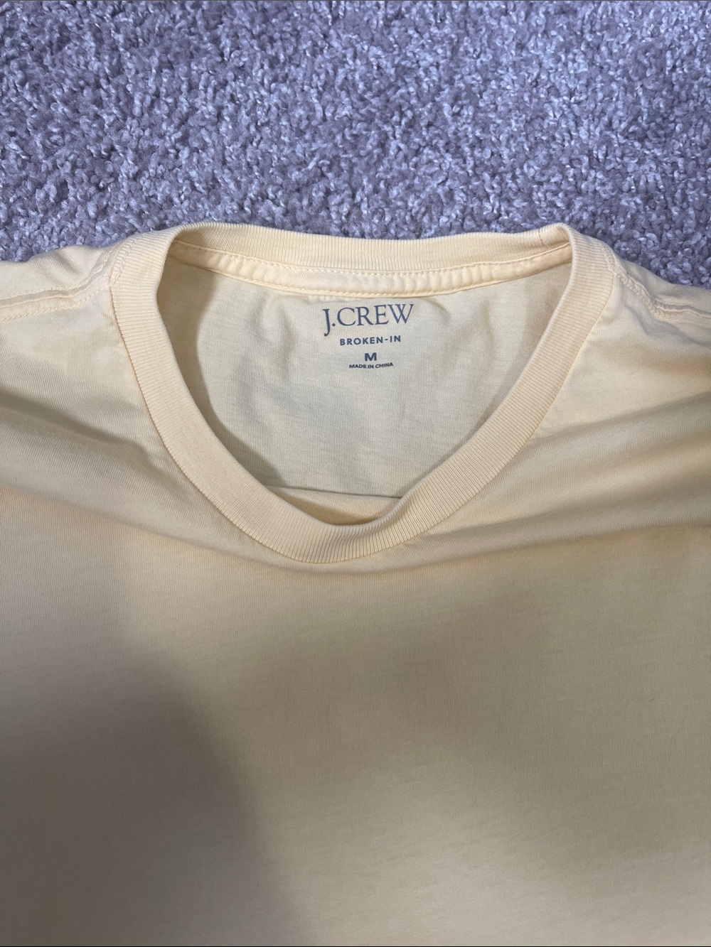 J. Crew Men’s Yellow Short-Sleeve Crewneck Tee - Picture 2 of 4